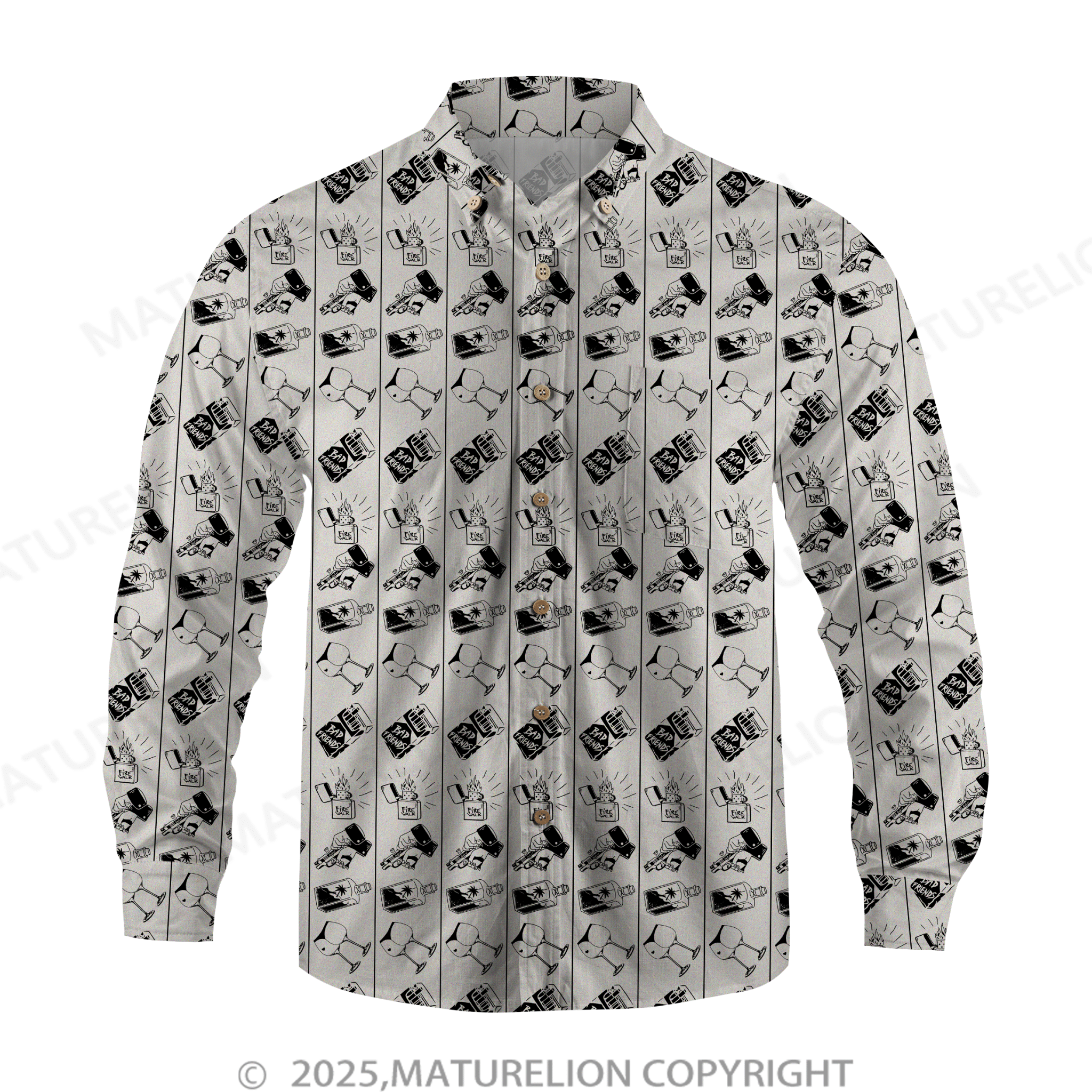 Maturelion Men's Hawaiian Shirt Midnight Tropics Hawaiian Shirt
