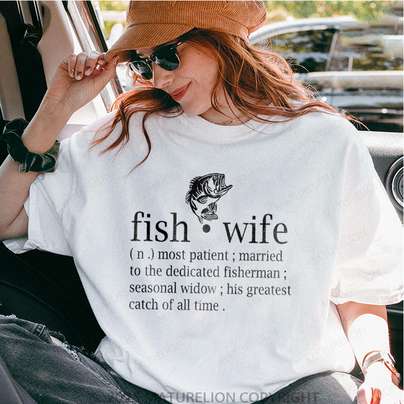 Maturelion Essential T-Shirt Fish Wife Cotton T-shirt