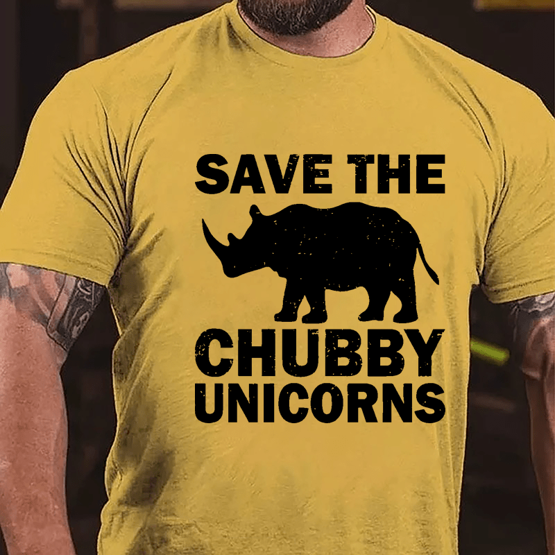 Save The Chubby Unicorns Cotton T-shirt (Free Customization)