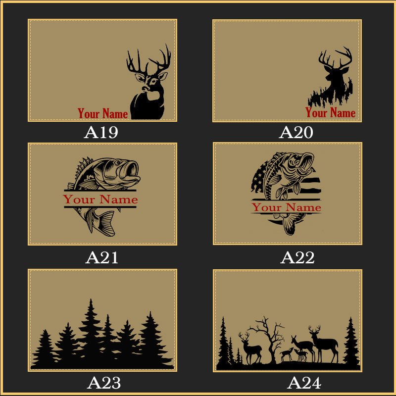 Maturelion Custom Leather Gun Print Christmas Gift for Men