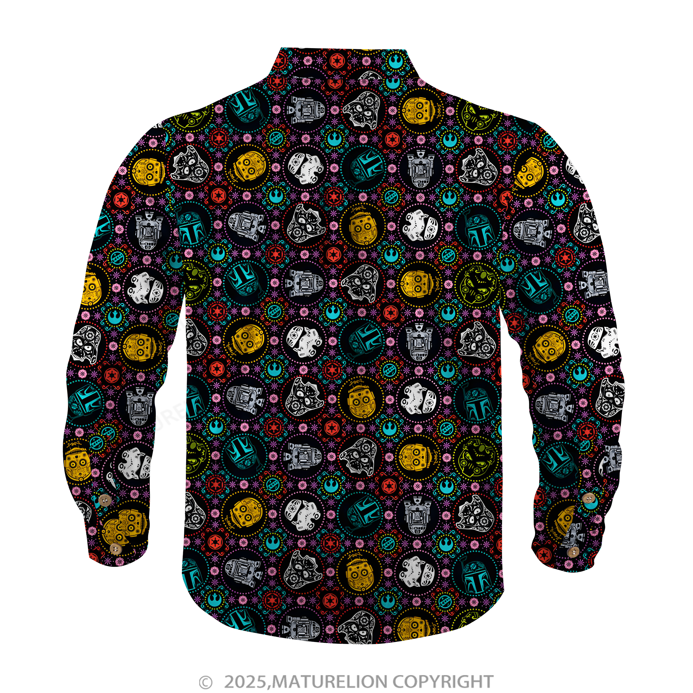 Maturelion Men's Hawaiian Shirt Galactic Synthwave Sith Lord Hawaiian Shirt