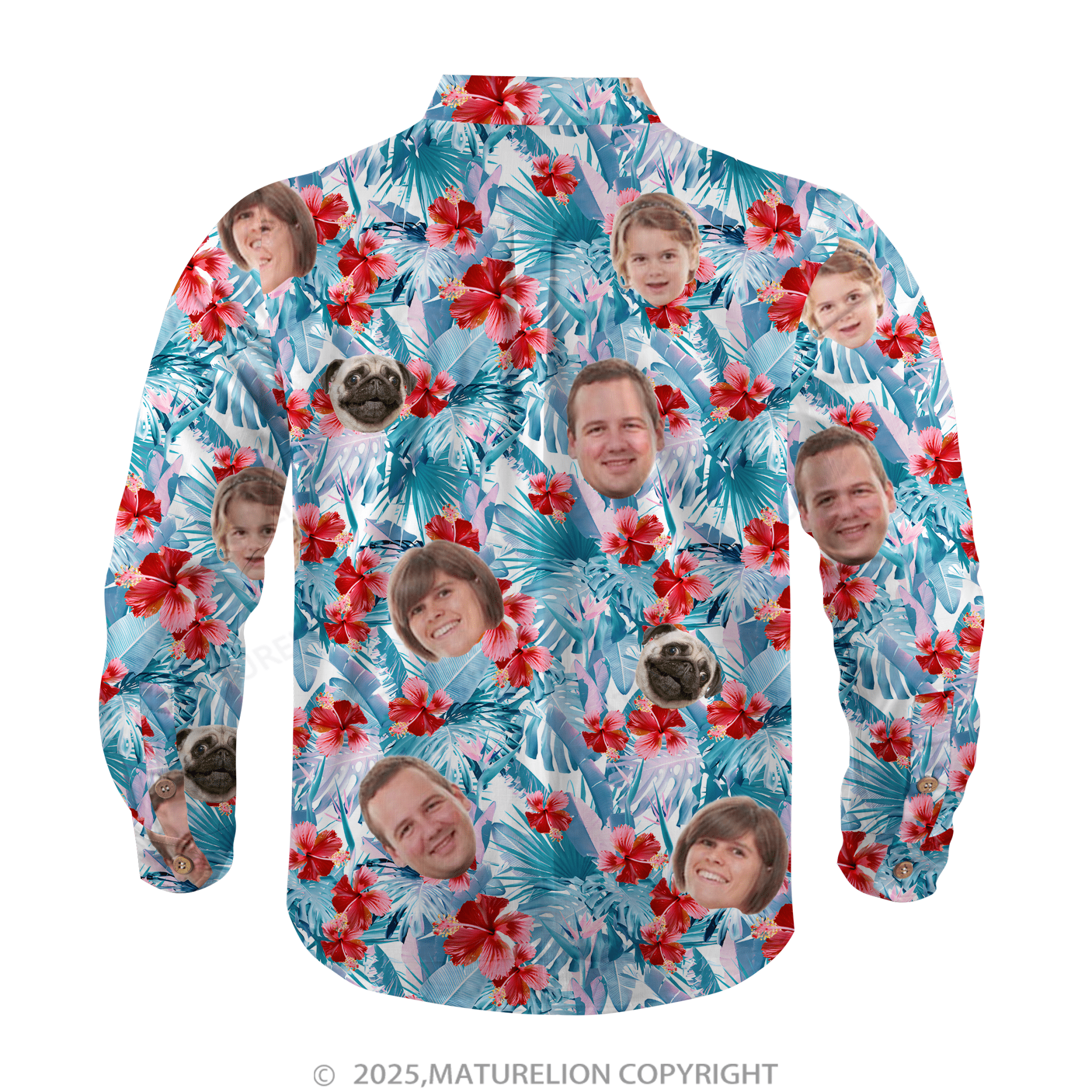 Maturelion Aloha Shirts Your Face on a Custom Hawaiian Shirt