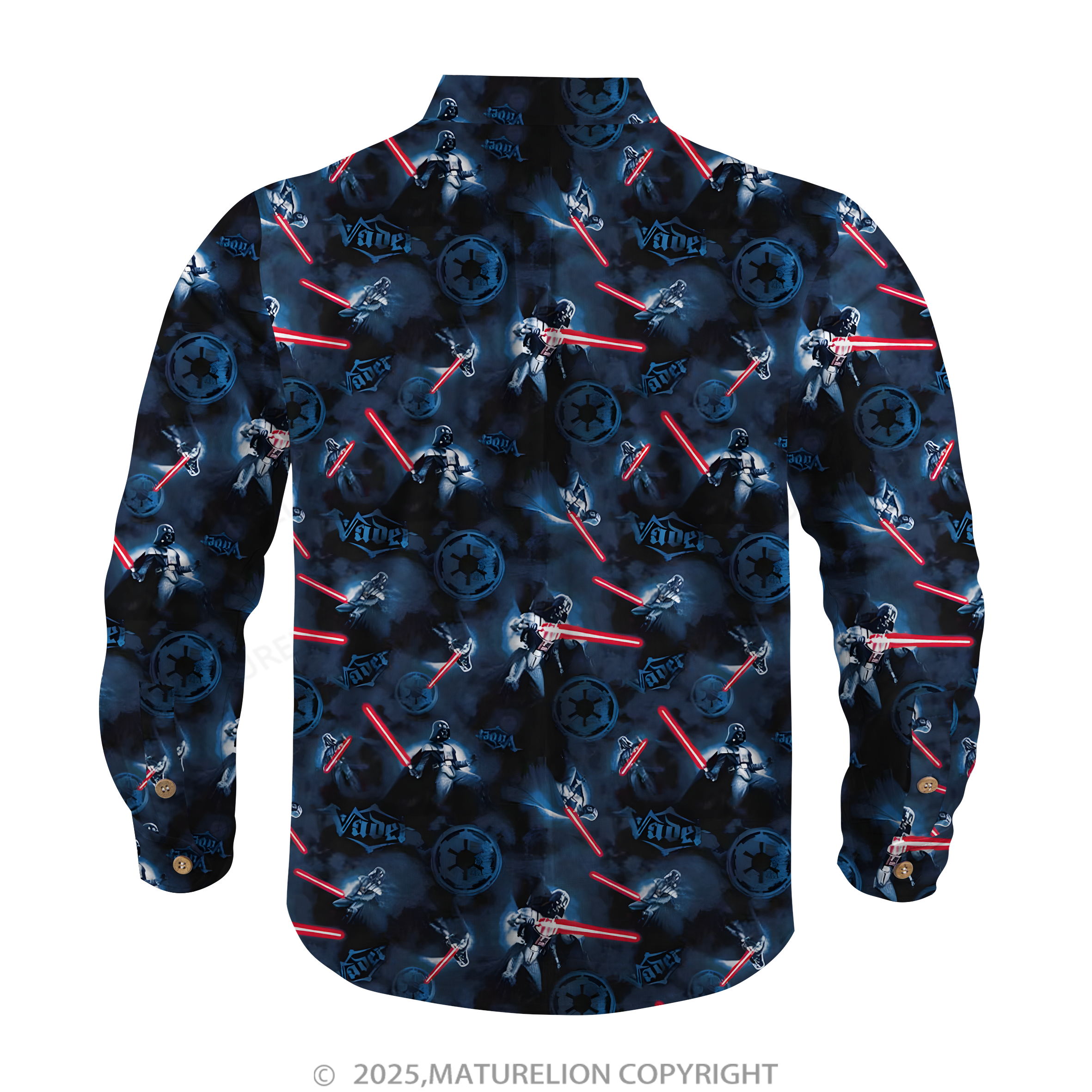 Maturelion Men's Hawaiian Shirt Cosmic Synthwave Dark Helmet Hawaiian Shirt
