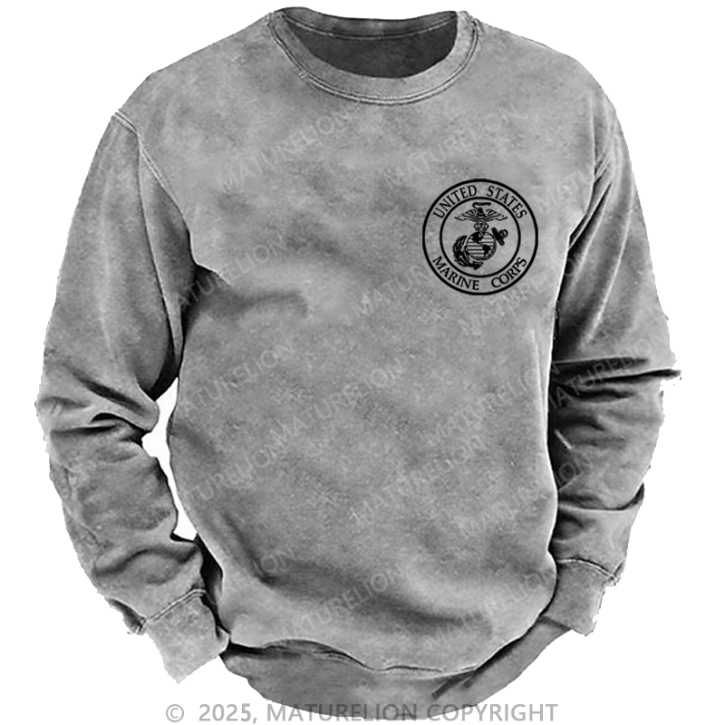 Maturelion Men's Sweatshirt United States Marine Corps Sweatshirt