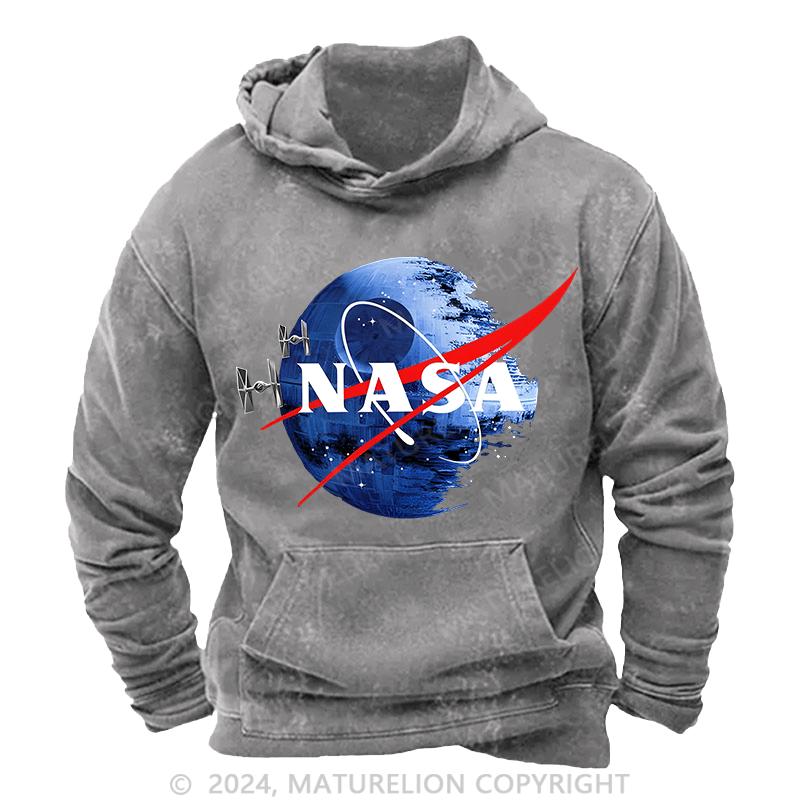 Maturelion Men's Hoodie Inspired Guava Iguana Death Star Graphic Hoodie