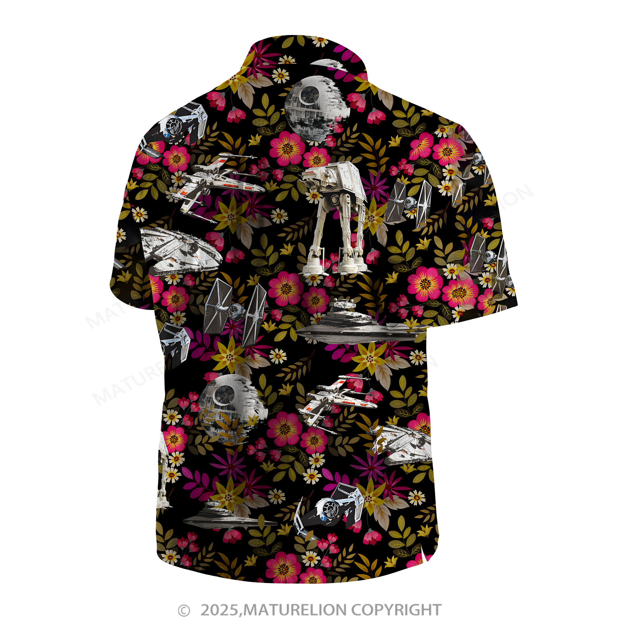 Maturelion Men's Hawaiian Shirt Retro Synthwave Space Knight Hawaiian Shirt