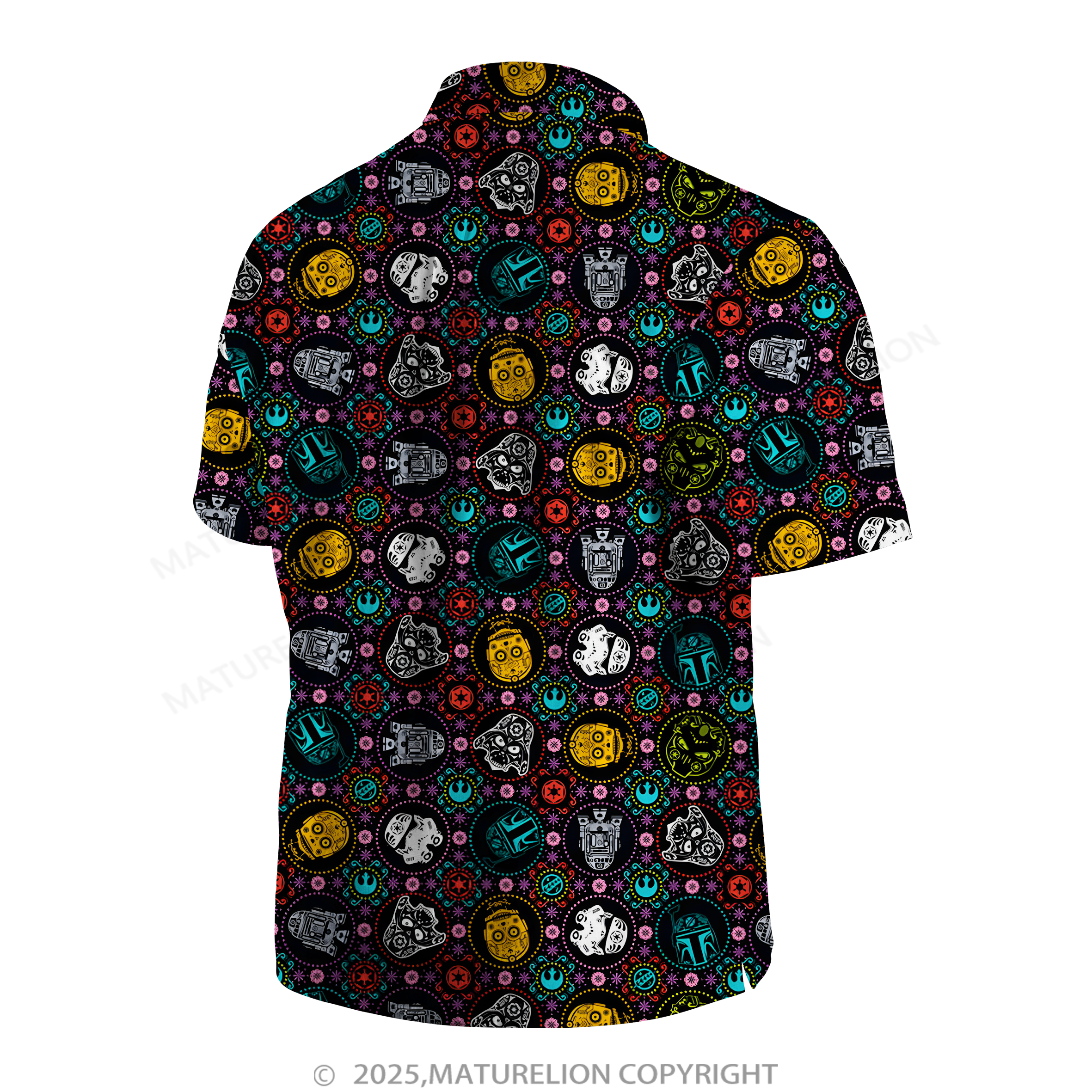 Maturelion Men's Hawaiian Shirt Galactic Synthwave Sith Lord Hawaiian Shirt