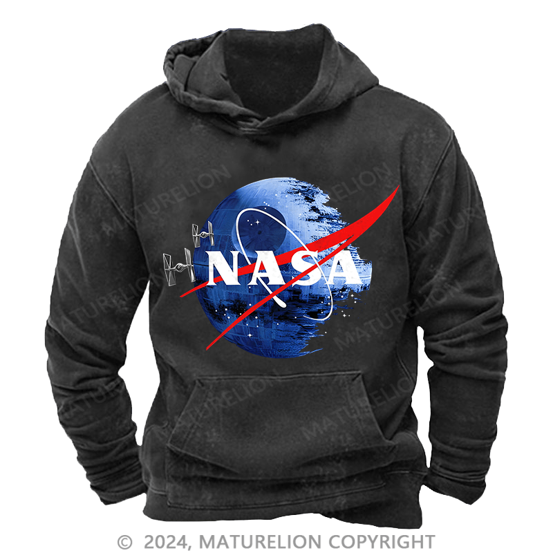 Maturelion Men's Hoodie Inspired Guava Iguana Death Star Graphic Hoodie