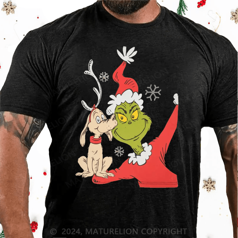 Maturelion Christmas T-Shirt The Grinch & Max Youth T-Shirt