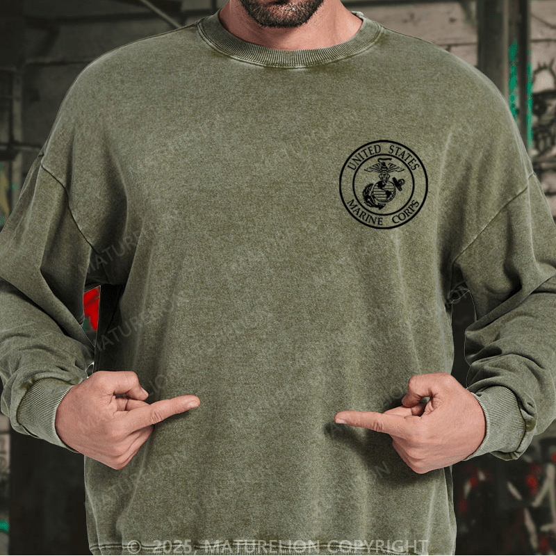 Maturelion Men's Sweatshirt United States Marine Corps Sweatshirt