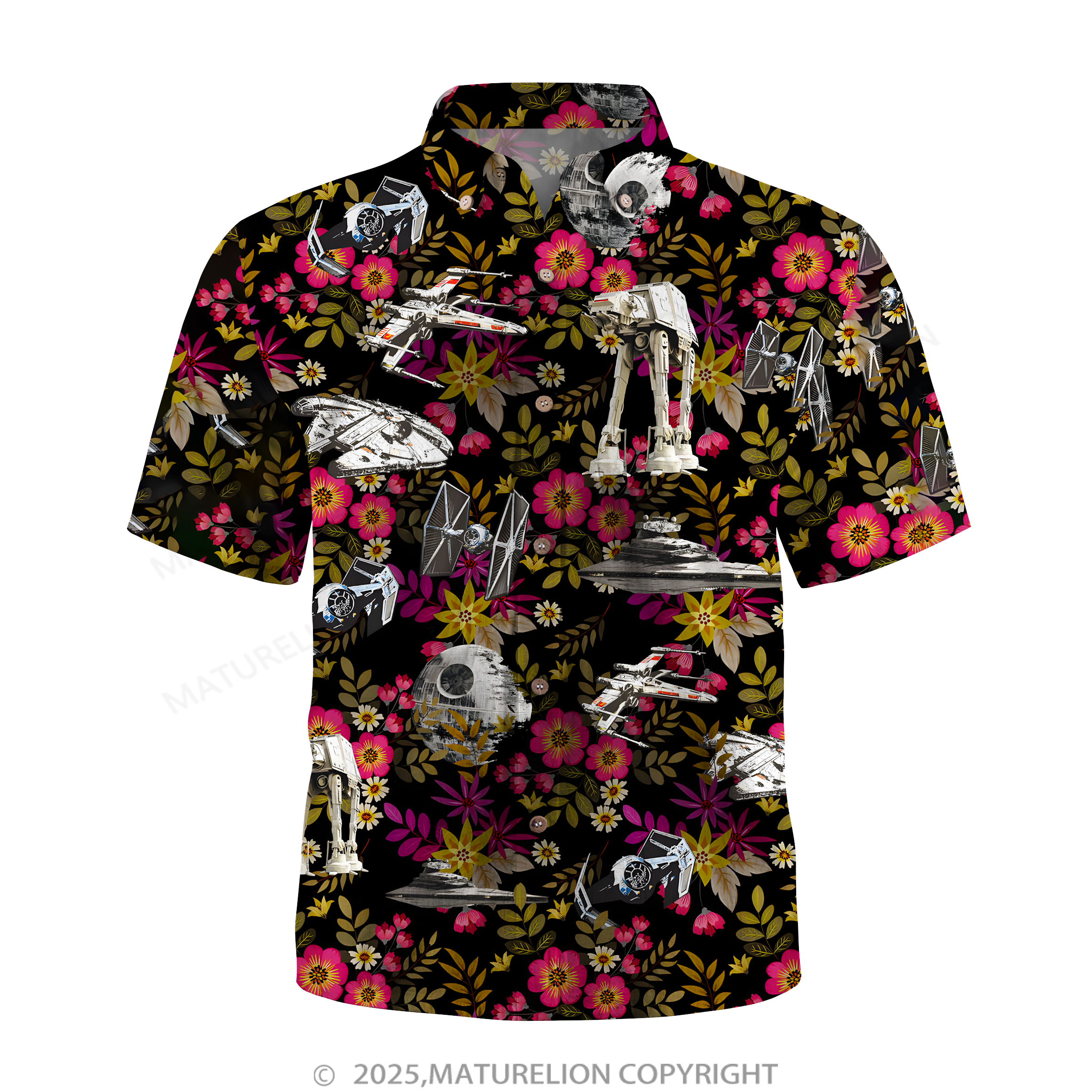 Maturelion Men's Hawaiian Shirt Retro Synthwave Space Knight Hawaiian Shirt