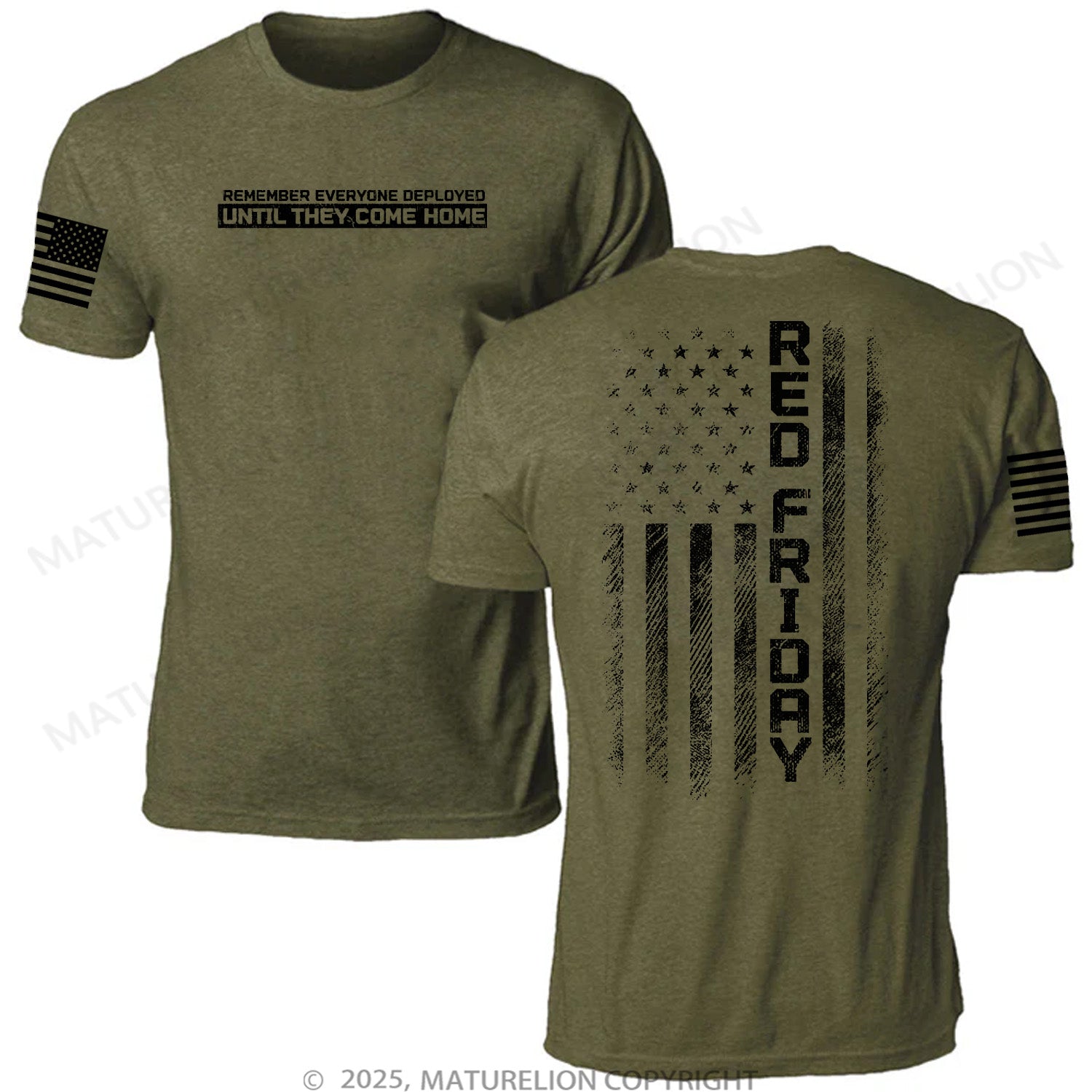 Maturelion Unisex T-Shirt Deployed Remembrance Memorial T-shirt