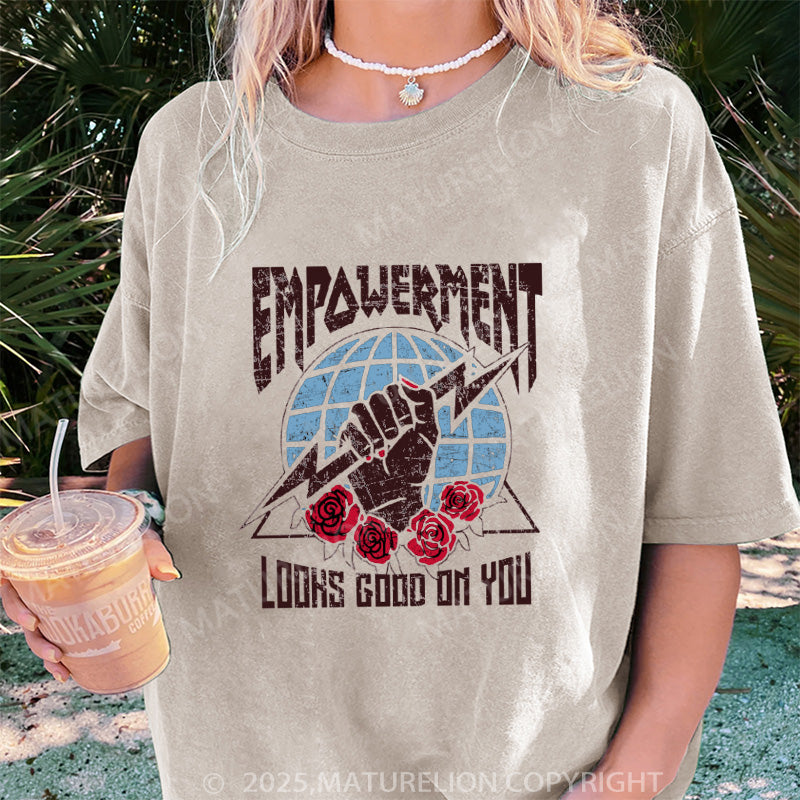 Maturelion Women's T-shirt Empowerment DTG Washed T-shirt