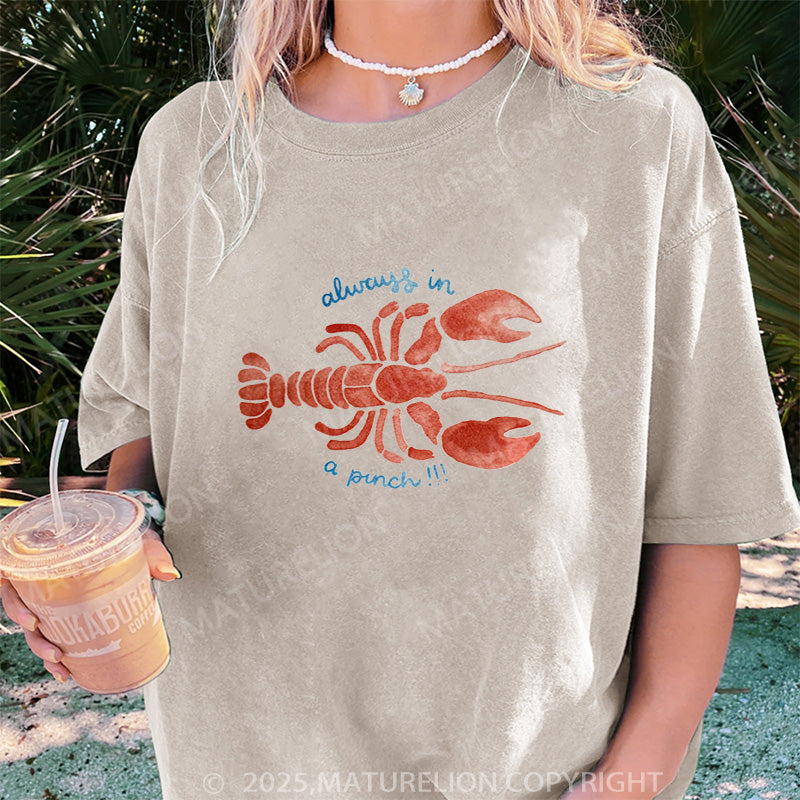 Maturelion Women's T-shirt Always In A Pinch! DTG Washed T-shirt