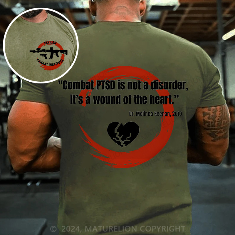 Maturelion Men's T-shirt Combat PTSD quote Cotton T-shirt