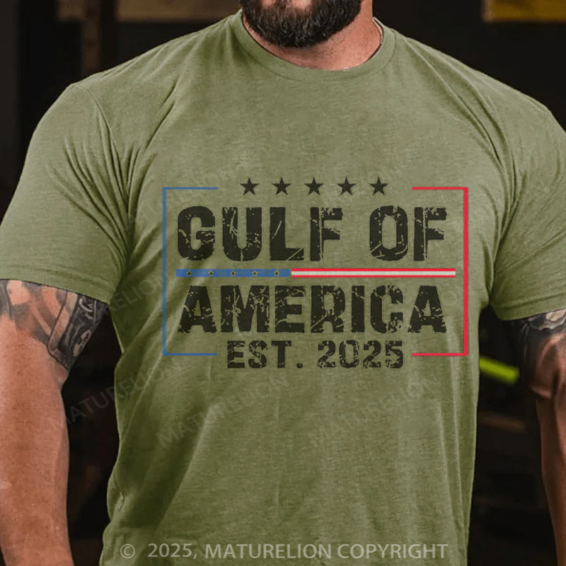 Maturelion Men's T-shirt The Gulf of America Cotton T-shirt