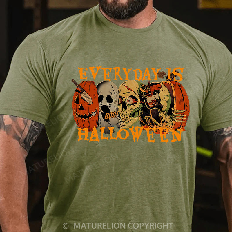 Maturelion Men's T-shirt Everyday Is Halloween Cotton T-shirt