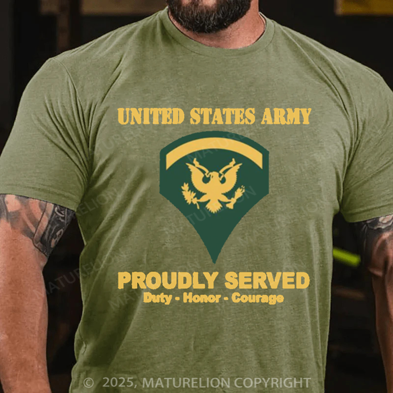 Maturelion Men's T-shirt US Army E-5 SPC Cotton T-shirt