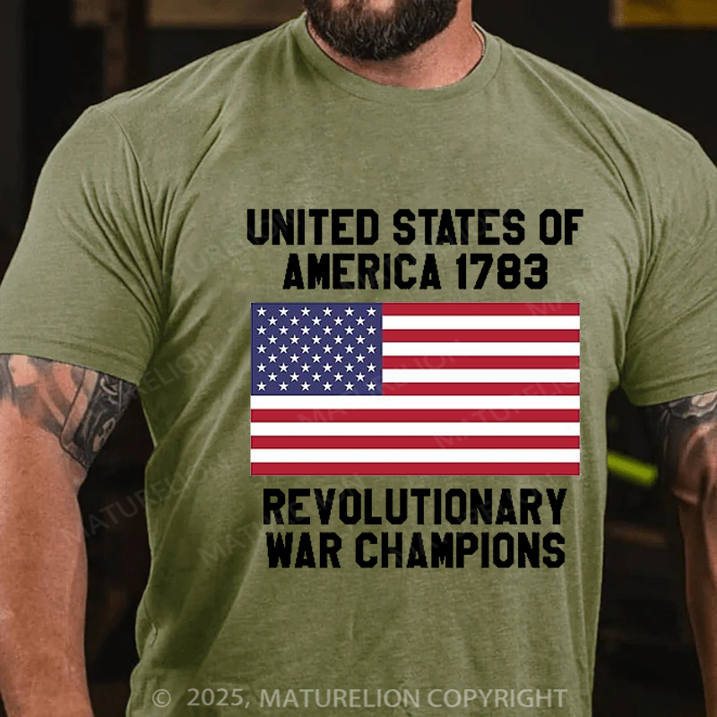 Maturelion Men's T-shirt Unites States of America 1783 4th Of July T-shirt