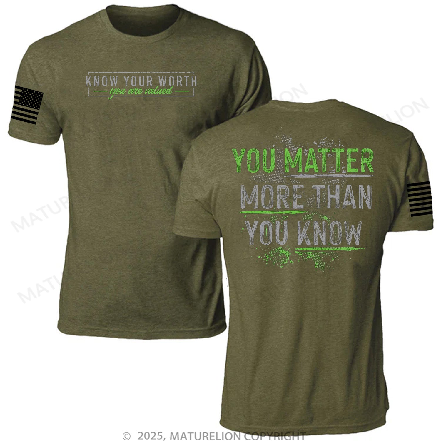 Maturelion Unisex T-Shirt Know Your Worth Memorial T-shirt