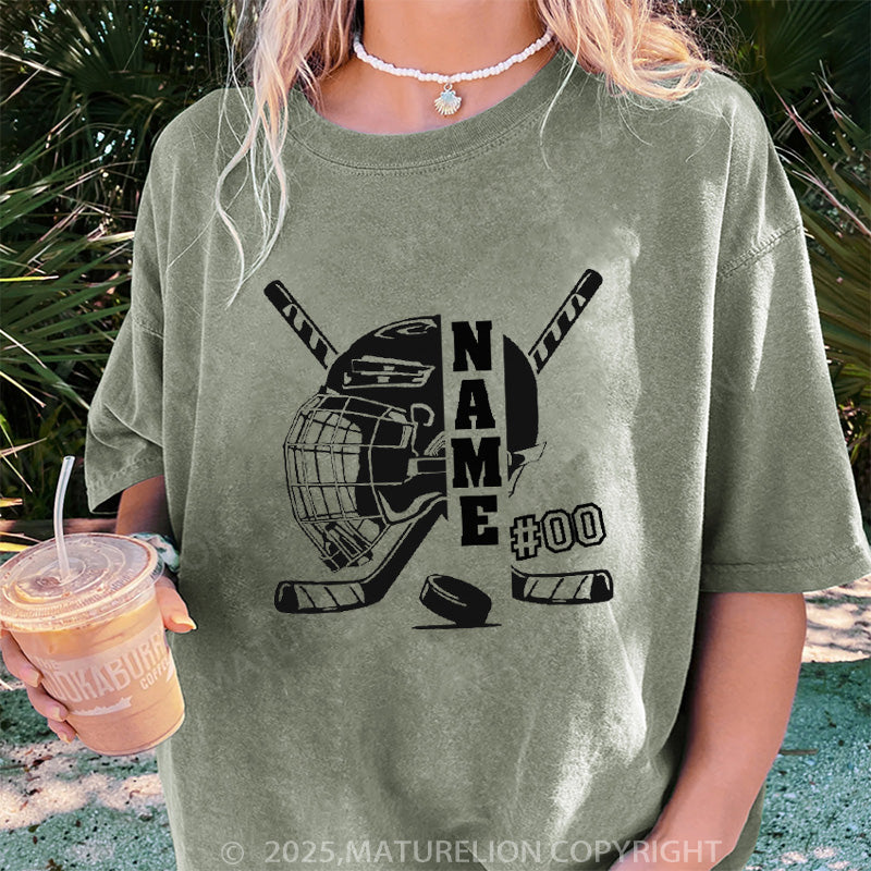 Maturelion Women's T-shirt Hockey DTG Washed T-shirt