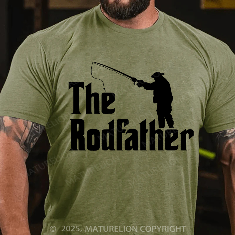 Maturelion Men's T-shirt The Rodfather Father's Day T-shirt