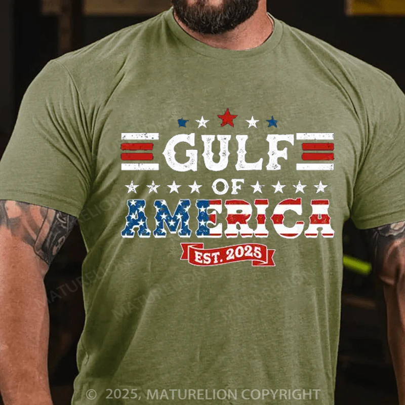 Maturelion Men's T-shirt Gulf-of-America Cotton T-shirt