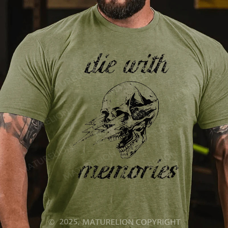 Maturelion Men's T-Shirt Die With Memories Cotton T-Shirt