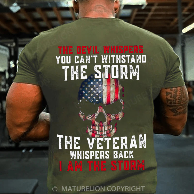 Maturelion Men's T-shirt The Devil Whispers You Can't Withstand Cotton T-shirt