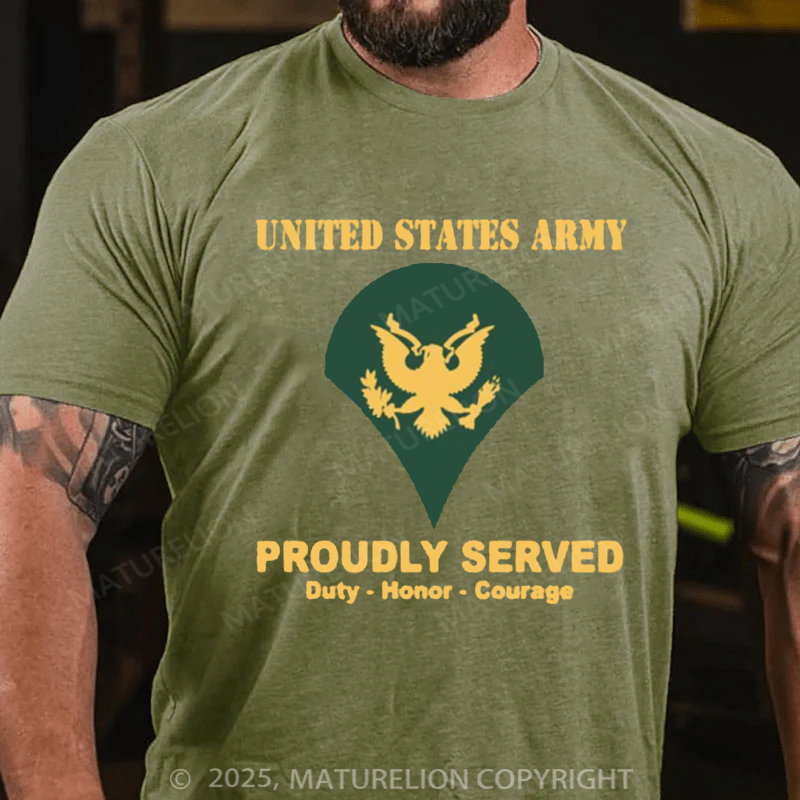 Maturelion Men's T-shirt US Army E-4 SPC Cotton T-shirt
