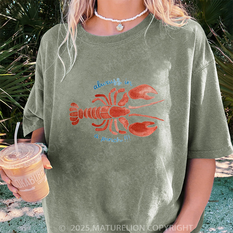 Maturelion Women's T-shirt Always In A Pinch! DTG Washed T-shirt