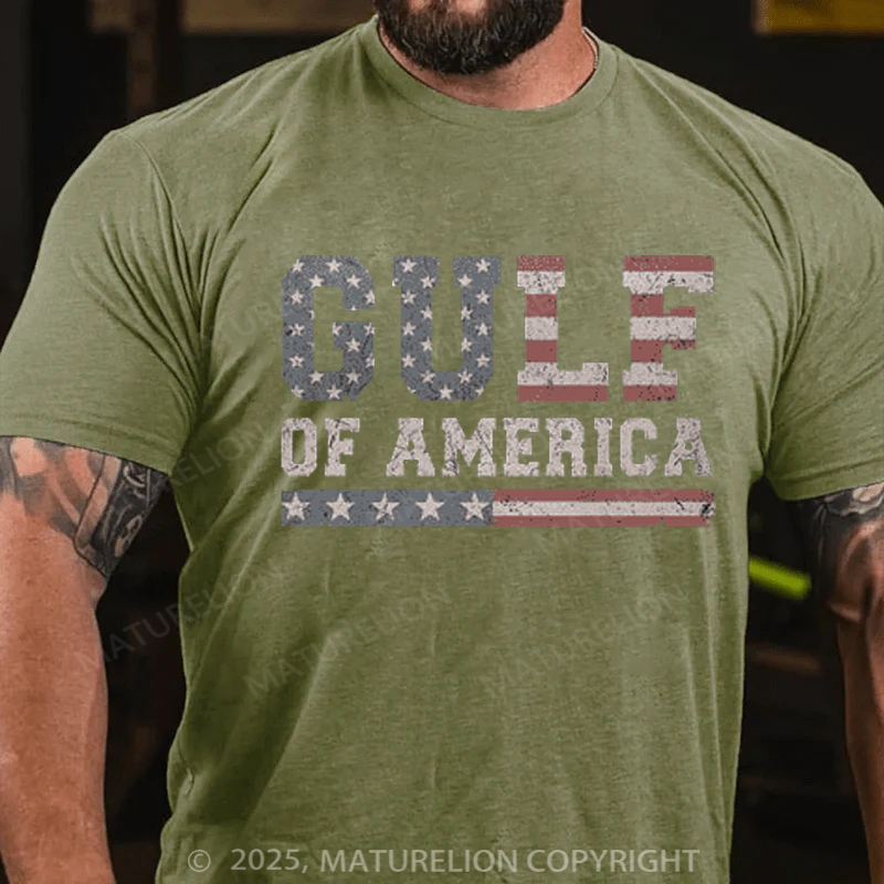 Maturelion Men's T-shirt Gulf-of-America Cotton T-shirt