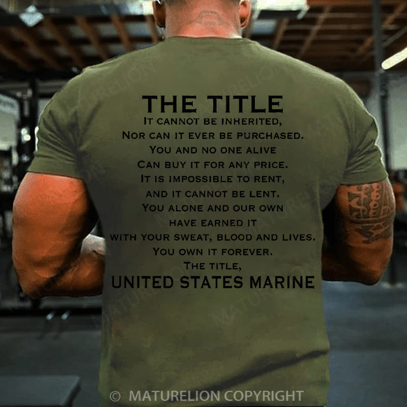 Maturelion Men's T-shirt The Title Cotton T-shirt