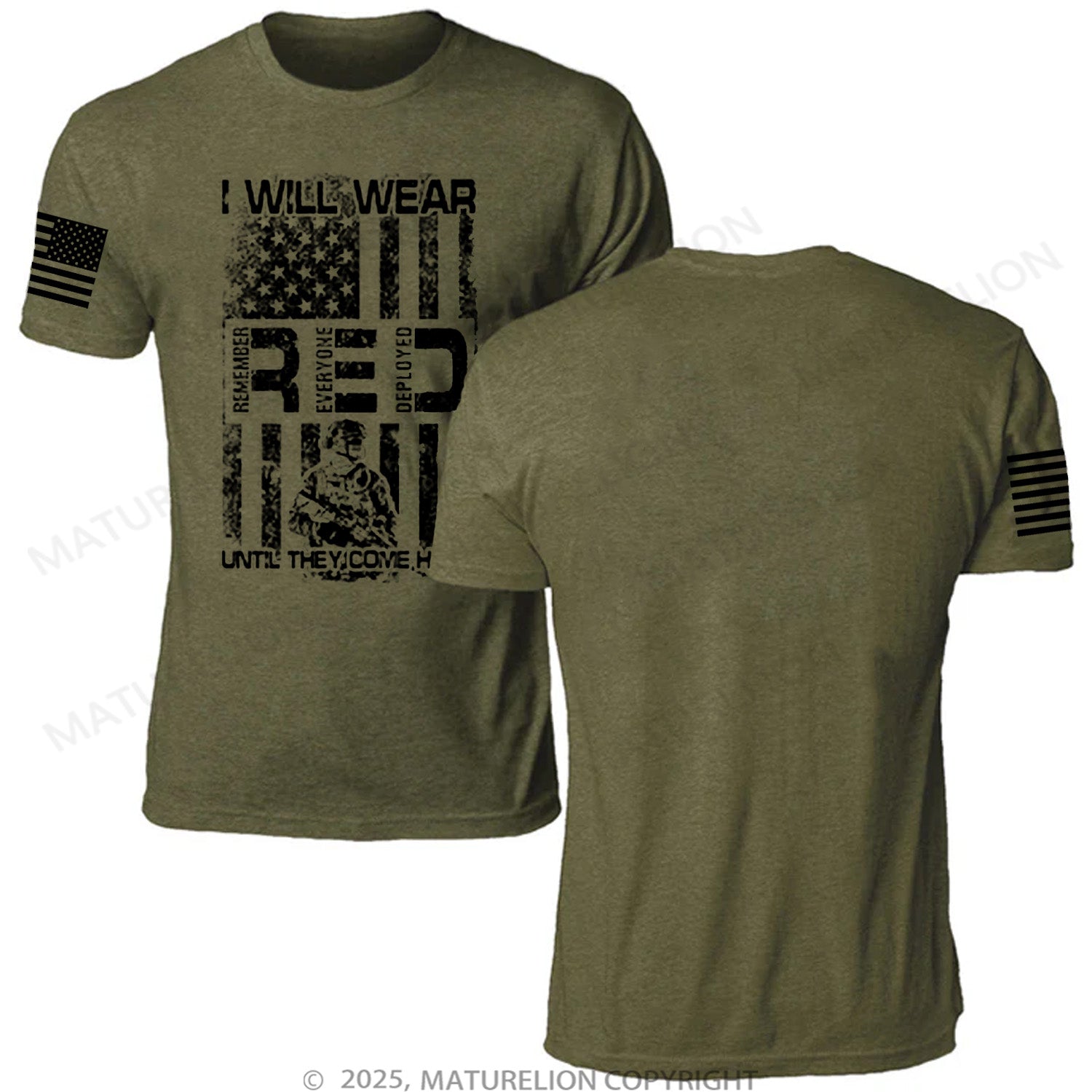 Maturelion Unisex T-Shirt Remember Everyone Deployed Memorial T-shirt