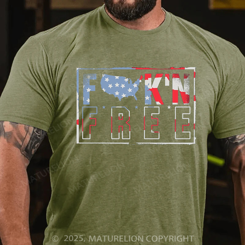 Maturelion Men's T-shirt Fuck Free Father's Day T-shirt