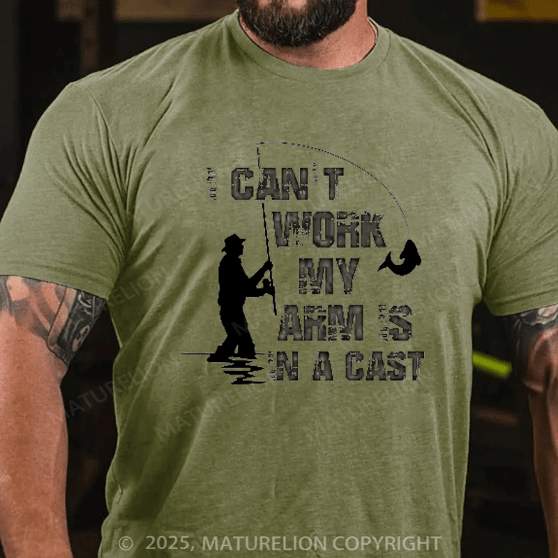 Maturelion Men's T-shirt Fisherman Fishing Cotton T-shirt