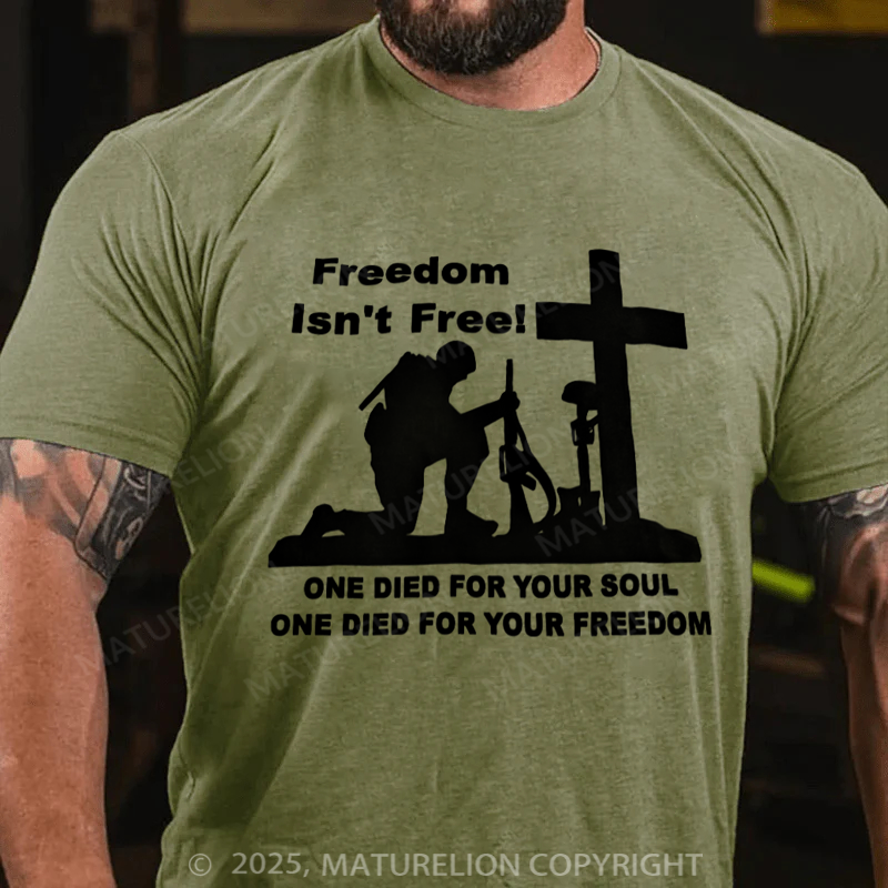Maturelion Men's T-shirt Freedom Isn't Free Cotton T-shirt