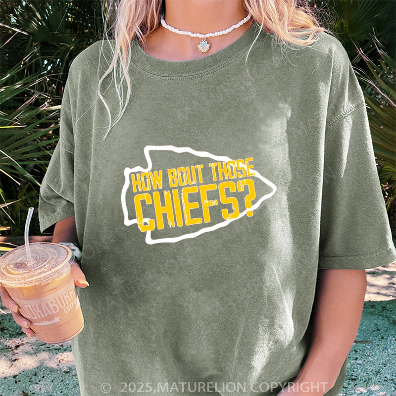 Maturelion Women's T-shirt How Bout Those Chiefs DTG Washed T-shirt