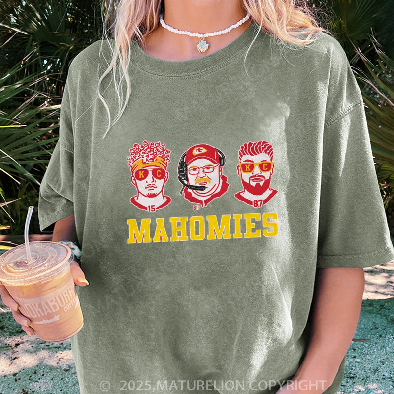 Maturelion Women's T-shirt Mahomies KC football DTG Washed T-shirt