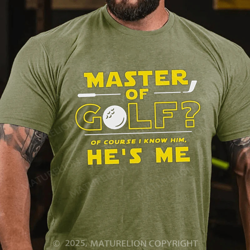 Maturelion Men's T-Shirt Master of Golf Cotton T-shirt