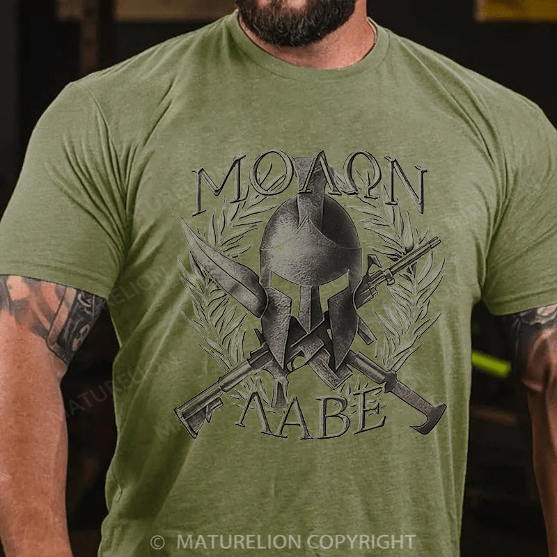Maturelion Men's T-shirt Molon Labe Cotton T-shirt