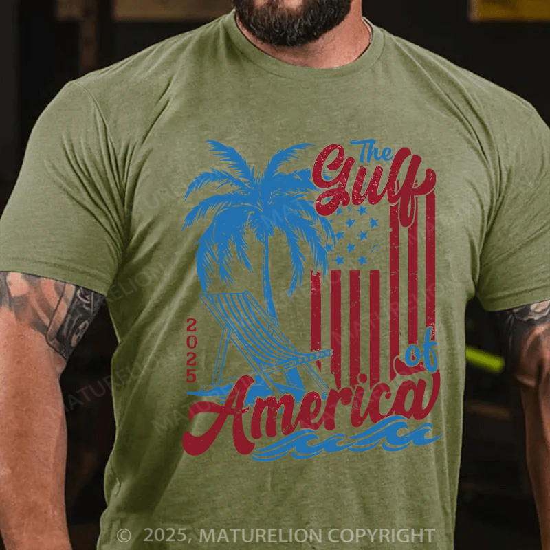 Maturelion Men's T-shirt Gulf-of-America Cotton T-shirt