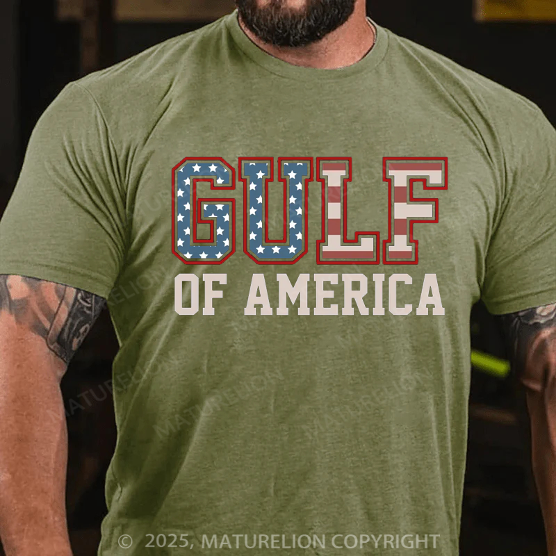 Maturelion Men's T-shirt Gulf-of-America Cotton T-shirt