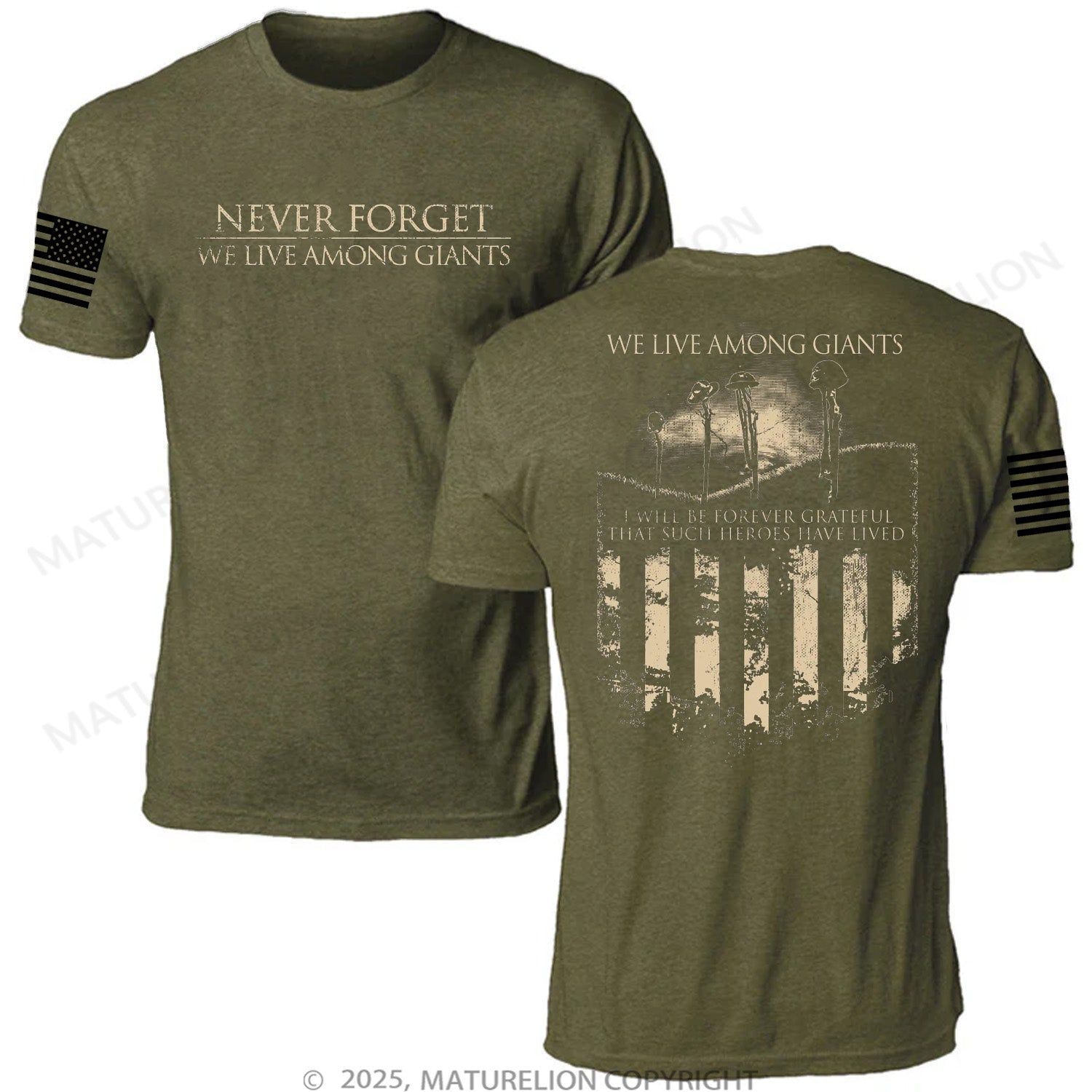 Maturelion Unisex T-Shirt We Live Among Giants Memorial T-shirt