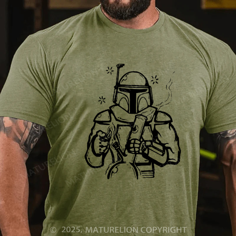 Maturelion Men's T-Shirt Vader Took A Sip Cotton T-Shirt