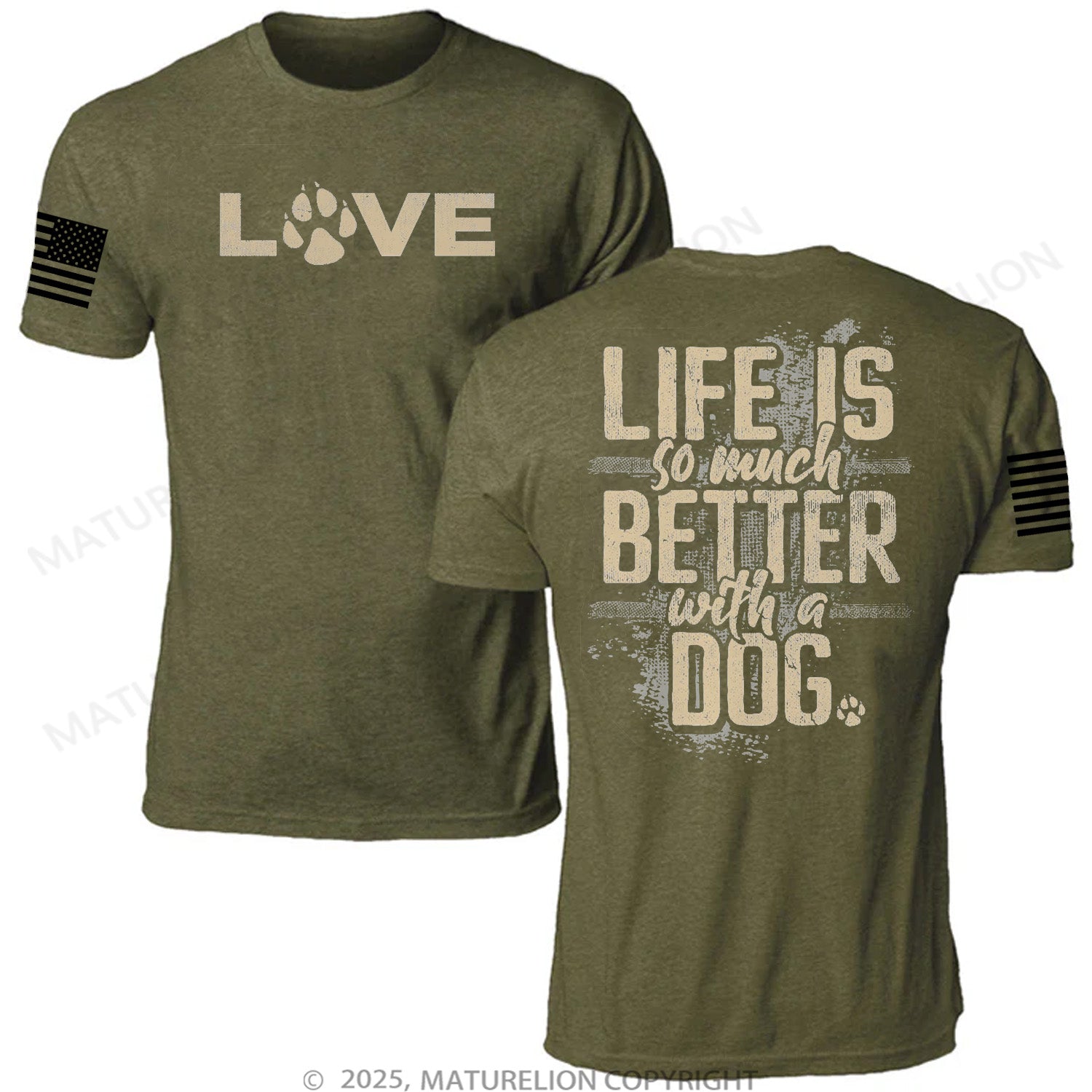 Maturelion Unisex T-Shirt The Love Of Dogs Memorial T-shirt