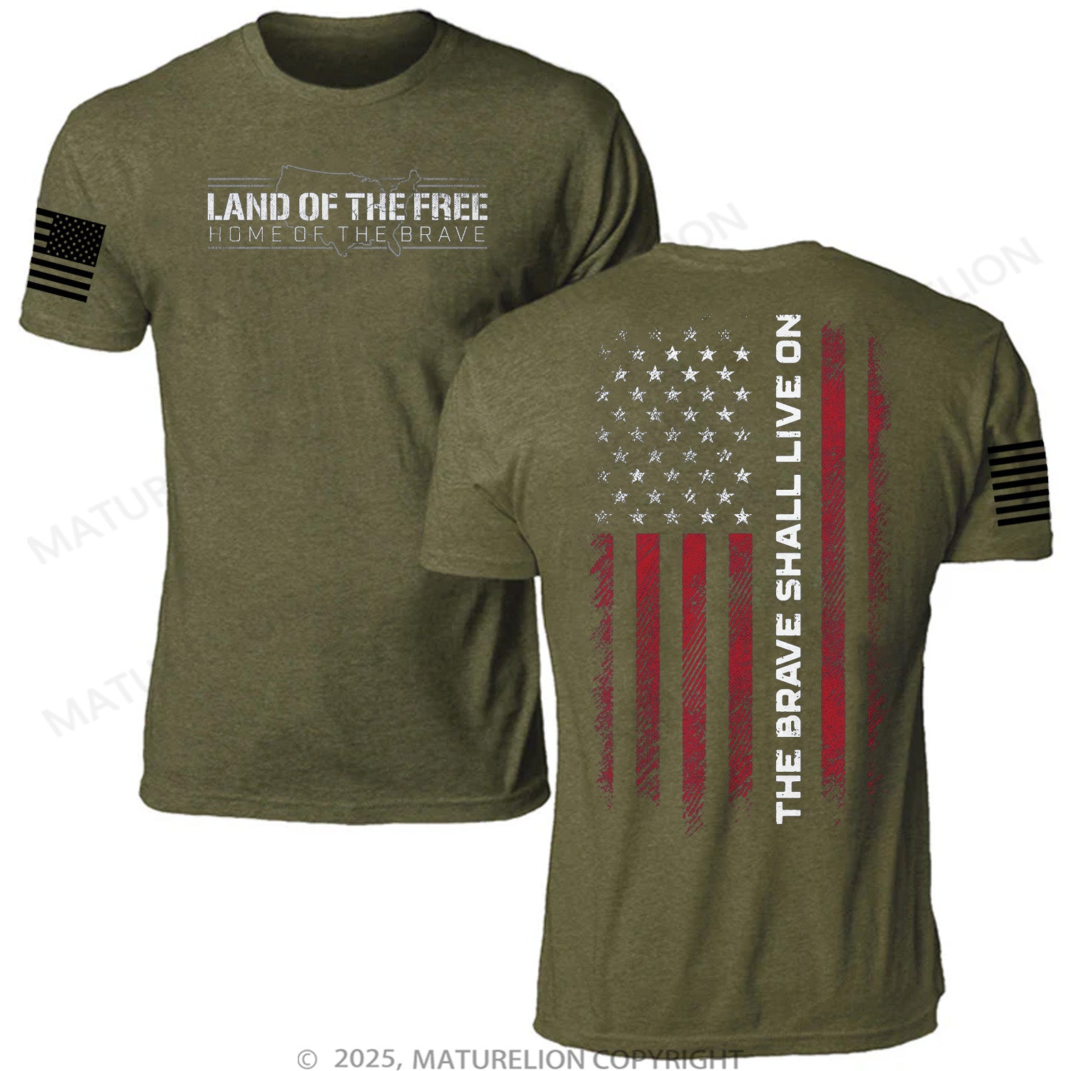 Maturelion Unisex T-Shirt Home Of The Brave Memorial T-shirt