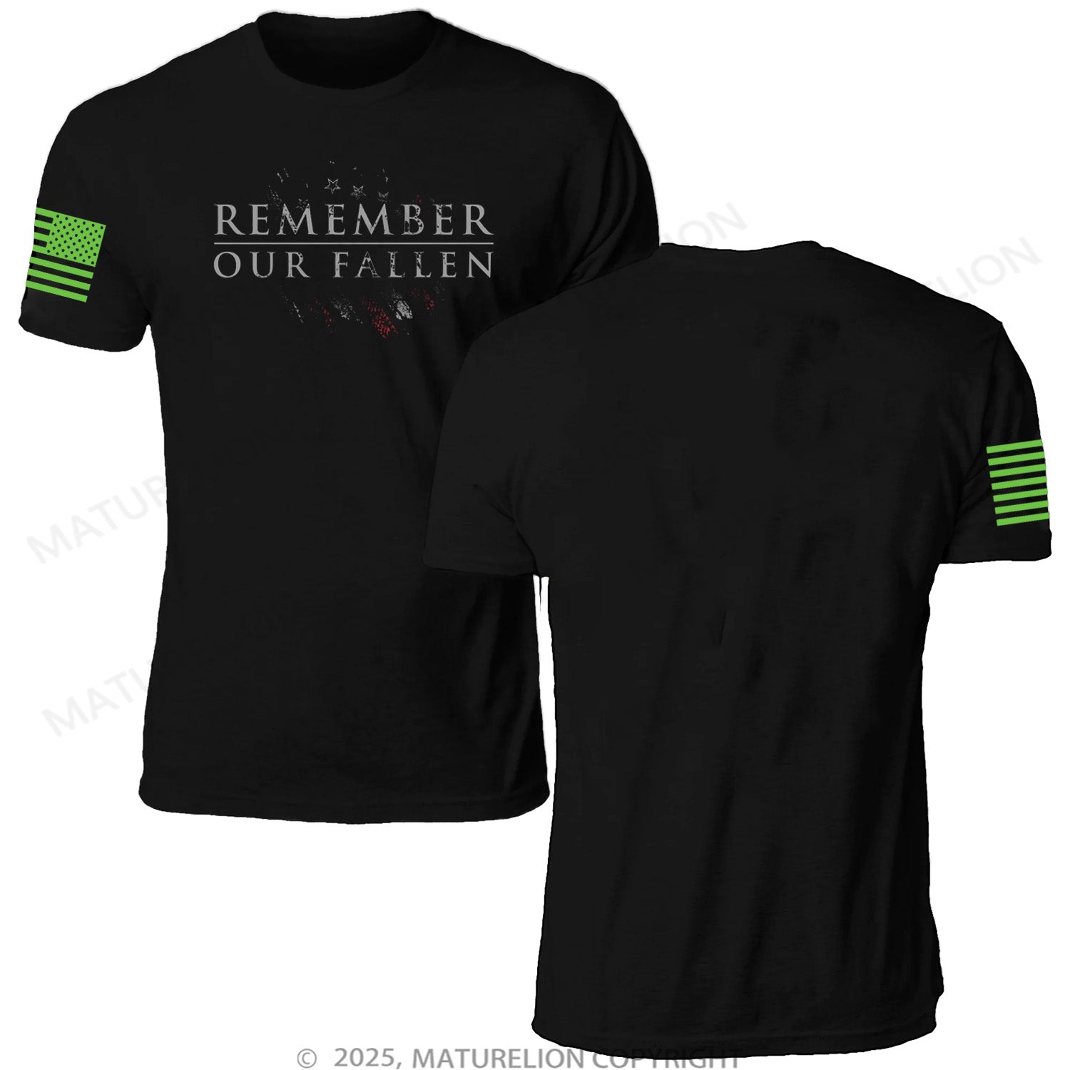 Maturelion Unisex T-Shirt Remember Our Fallen - Bundle Memorial T-shirt