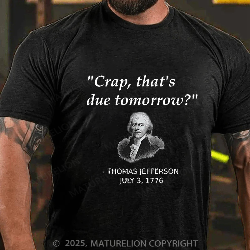 Maturelion Men's T-shirt Thomas Jefferson 4th Of July T-shirt