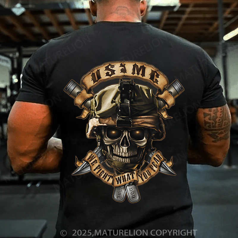 Maturelion Men's T-Shirt We Fight What You Fear Cotton T-Shirt